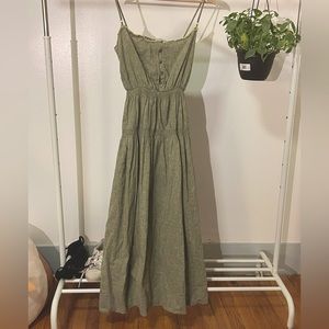 green midi dress urban outfitters